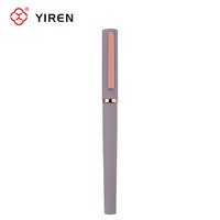 Stylo plume YIREN en caoutchouc finition Morandi pour la calligraphie, logo personnalisé OEM, prise en main confortable