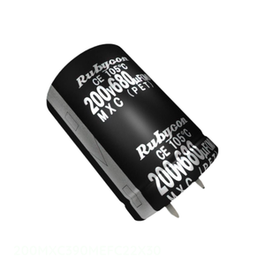 Authorized Distributor 200MXC390MEFC22X30 Through Hole 390 uF <b>CAP</b> ALUM 390UF 20% 200V <b>SNAP</b> TH Capacitor - Product Image 1