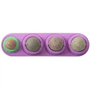 Eco-friendly palla di erba gatta naturale giocattolo di plastica erba di gatto Snack e tratta caramelle Silvervine Gall frutta leccare palle di gatto giocattoli - Product Image 5