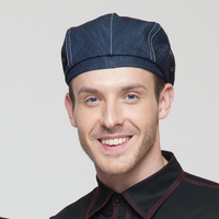 CHECKEDOUT Denim tissu serveur serveuse femmes Chef chapeau en Stock haute qualité cuisine chapeaux