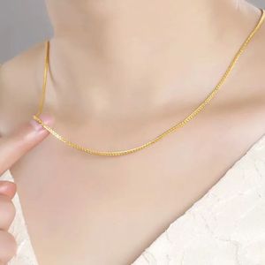 Collar de Joyería Fina con Cadena Chopin de Cola de Zorro, Oro Puro 24k G9999, Diseño Chino - Product Image 5