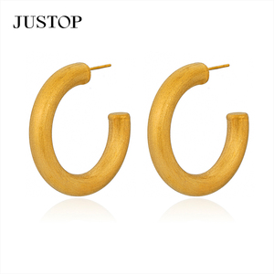 Trending <b>Hook</b> Hoop <b>Earrings</b> OEM Waterproof Stainless Steel Hypoallergenic 18K Gold Plated Women's Fashion Jewelry Supplier - Product Image 2