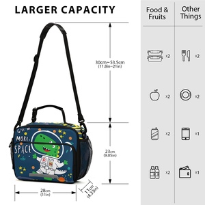 Wholesales Custom Thermal Food Cooler Bag Fitness Portable Dinosaur Print Insulated Bag <b>Lunch</b> <b>Box</b> Bag - Product Image 3