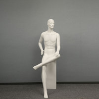 Mannequin homme en FRP blanc, corps entier, avec tête, pour la vitrine de magasin de mode