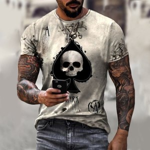 <span class=keywords><strong>Camicia</strong></span> da <span class=keywords><strong>uomo</strong></span> con stampa digitale 3d personalizzata in fabbrica modelli di carte da Poker retrò popolari Logo personalizzato magliette da <span class=keywords><strong>uomo</strong></span> con stampa 3d stile Casual - Product Image 6