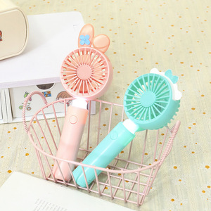 Portable Handheld <b>Fan</b> With Light USB Rechargeable DC Motor 5V 2W Button Control Desk <b>Stand</b> For Kids - Product Image 4
