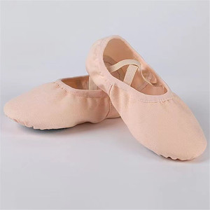 Di alta qualità <span class=keywords><strong>ballerine</strong></span> femminili in tela di danza Sole morbida scarpe di esercizio per adulti e ragazze con Sole in <span class=keywords><strong>pelle</strong></span> - Product Image 2