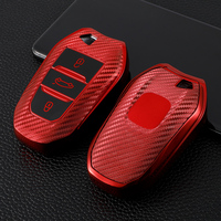 Funda de TPU suave de fibra de carbono para llave de coche, carcasa para Peugeot 408 Citroen Versailles C5X Sega Tianyi, llaveros, llavero, bolsa