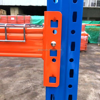 Étagères de stockage en acier à mailles robustes pour entrepôt, avec protection de poteau de rayonnage à palettes