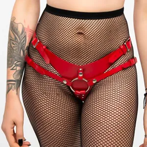 Arnés de cuerpo de Bondage de muslo, ligas de piel sintética para mujer, accesorios de lencería Sexy de cadera Punk gótico, orgía - Product Image 2