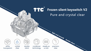 TTC ICE Silent SWITCH คีย์บอร์ดสำหรับเล่นเกม, คีย์บอร์ดสำหรับเล่นเกมเทอร์มินัลเคลือบสีเงินกันฝุ่นกันน้ำได้ - Product Image 5
