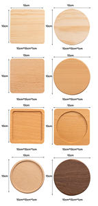 WanuoCraft, venta al por mayor, posavasos de madera de pino y nogal de haya, almohadillas aislantes y portavasos para té y café, alfombrillas y almohadillas de madera - Product Image 4