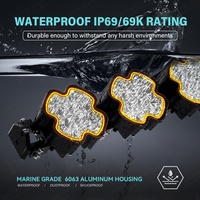 Barre lumineuse LED modulaire connectable incurvée de 22/32/37/42/47/52 pouces, DRL ambre pour camion, Jeep, UTV, pare-chocs, barre de toit, Navara 4x4, tout-terrain