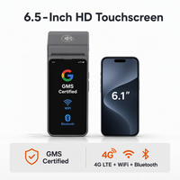 Terminal de paiement intelligent ZOLON VP65 6,5 pouces Android 14 GMS avec imprimante thermique 58 mm, scanner NFC, 4G WiFi, batterie 3000 mAh, appareil portable