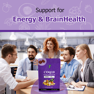 Complément Alimentaire de Haute Qualité en Gommes de <span class=keywords><strong>CoQ10</strong></span> avec Coenzyme Q10, Favorise les Niveaux d'Énergie, Améliore la Santé Cérébrale - Product Image 4