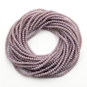 Cuentas de Calcedonia Púrpura Hidroquarzo en Forma de Rondelle Microfacetadas de 2.5-3mm, Hilo de 16 Pulgadas de Largo - Product Image 1