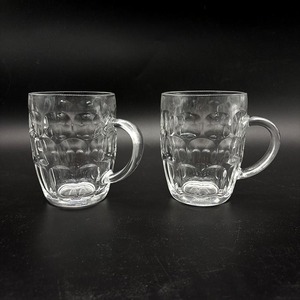 Dimple Steinビールマグ500ml 650mlビールグラスハンドル付きビールマグ食器洗い機冷凍庫 - Product Image 5