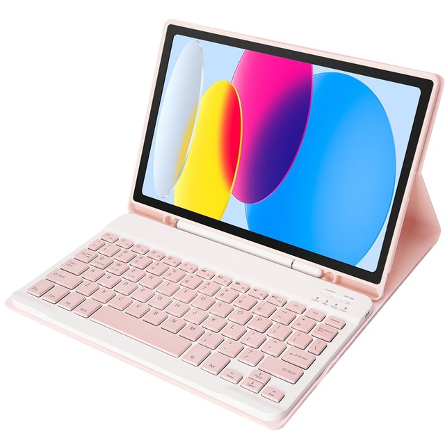Pink Wireless Keyboard case for iPad 10th Generation 2022 10.9inch A2696 Cover case for iPad 11 2025 A16 A3354