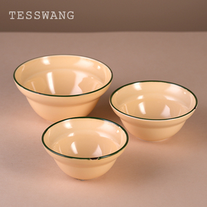 Cuenco de sopa de cerámica lindo y fresco <span class=keywords><strong>Insa</strong></span>, juego de vajilla portátil y reutilizable, vajilla ecológica - Product Image 1