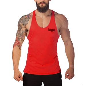 OEM Summer Cotton O-Neck <b>Vest</b> for <b>Men</b> Custom Logo Fitness Bodybuilding Sportswear Breathable <b>Gym</b> Clothes Stringer Tank Top - Product Image 2