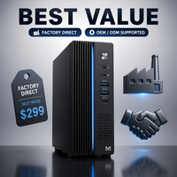 PC Mini Performa Tinggi 8 Core DDR4 2.7GHz KX-U6780A 32GB RAM 512GB M.2 NVMe SSD LCD Desktop Bisnis