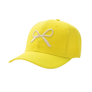 Gorra de Béisbol Morada de 6 Paneles con Bordado de Lazo Crema en el Panel Frontal, Ajustable, Unisex, para Primavera/Verano, Uso Casual - Product Image 3