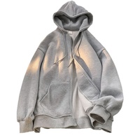 Nouvelle veste décontractée à capuche pour homme, style américain, tendance, doublée polaire, coupe ample, automne-hiver 2026