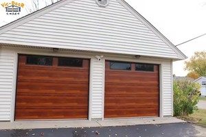 Porte <span class=keywords><strong>de</strong></span> <span class=keywords><strong>garage</strong></span> résidentielle sectionnelle automatique en acier 16x8 intelligente moderne avec accessoire moteur pour les maisons - Product Image 3