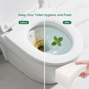 COMMIGLOW Bandes nettoyantes pour cuvette <span class=keywords><strong>de</strong></span> toilette sans <span class=keywords><strong>plastique</strong></span> Tablettes Feuilles <span class=keywords><strong>de</strong></span> nettoyage <span class=keywords><strong>de</strong></span> toilette pour <span class=keywords><strong>salle</strong></span> <span class=keywords><strong>de</strong></span> <span class=keywords><strong>bain</strong></span> - Product Image 4