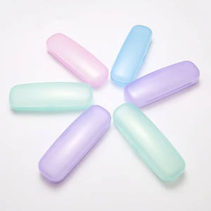 Étui à lunettes en plastique épais, rectangulaire, couleur unie, léger, résistant à la pression, boîte de rangement optique pour lunettes de lecture - Product Image 5