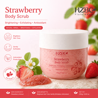 Gommage au sucre à la fraise en marque privée - Exfoliant naturel végétalien riche en AHA et en vitamine C pour les taches brunes et les peaux ternes, anti-âge