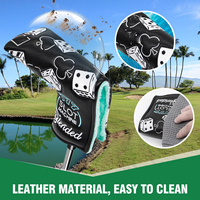 Diseño OEM Golf Putter Headcover logotipo bordado personalizado Golf Club Headcover Pu cuero Golf Putter Cover