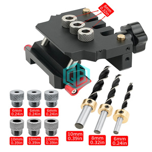 Kit di giga per centraggio autocentrante, localizzatore di guide per fori dritti, strumento multifunzionale per la lavorazione del legno - Product Image 1