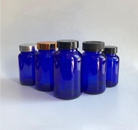 Bouteille à bouchon à vis médicale lourde 60CC 75CC 100CC 120CC 200CC 250CC Pot de conteneur à large bouche en couleurs bleu vert clair ambre