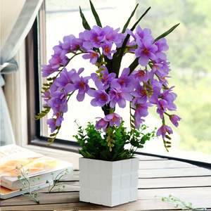 Artificial <b>butterfly</b> Orchid Flower Pot Home Living Room Decorative Flowers Wedding Artificial Flower Centerpiece - Product Image 6