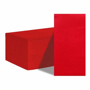 Serviettes de table en <span class=keywords><strong>papier</strong></span> jetables en lin <span class=keywords><strong>rouge</strong></span> 40*40cm Serviettes 1 plis Airlaid Caractéristiques imprimées pour la restauration Articles de fête - Product Image 5