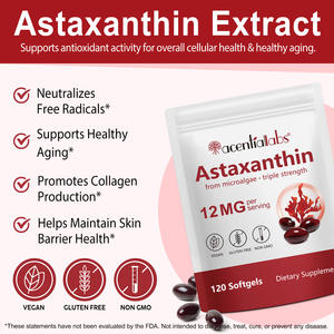 Acentiallabs Harga Grosir 120 Kapsul Suplemen <span class=keywords><strong>Astaxanthin</strong></span> Alami Organik Vegan Antioksidan untuk Kesehatan Mata dan Sendi - Product Image 3
