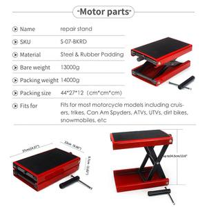 Soporte <span class=keywords><strong>elevador</strong></span> de reparación de acero sólido para motocicleta, <span class=keywords><strong>elevador</strong></span> de tijera dilatado, Universal Cruisers, bicicletas de calle, motos de cross, <span class=keywords><strong>enduro</strong></span>, triciclos, ATV - Product Image 4
