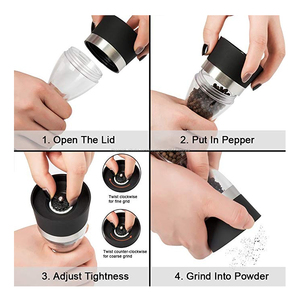 <span class=keywords><strong>Reloj</strong></span> de arena de cerámica de forma core molino de pimienta 250ml comercial manual especias sal y pimienta molinos de molino - Product Image 6