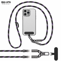 Câble de charge USB C SIKAI 240W avec lanière, câble de charge rapide Type C vers Type C, sangle de téléphone à porter en bandoulière pour la vente en gros, câble USB C 240W