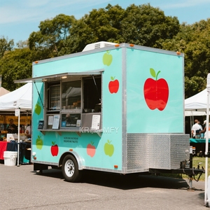 Camions de vente ambulante brillants 2025 au Royaume-Uni avec enseignes lumineuses LED, équipement de cuisine, remorque alimentaire mobile d'extérieur à vendre - Product Image 4