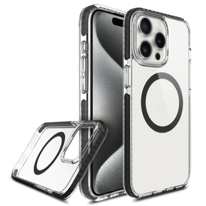 Usine Premium Impression 3D <span class=keywords><strong>Antichoc</strong></span> Transparent PC Couverture Personnalisé Cristal Clair <span class=keywords><strong>coque</strong></span> de téléphone magnétique Pour <span class=keywords><strong>iPhone</strong></span> 15 - Product Image 3