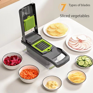 Set 14 Pezzi Tritatutto <span class=keywords><strong>Manuale</strong></span> da Cucina, Macchina per Schiacciare Aglio e Cipolla, Utensile per Frutta e Verdura, Strumento per Preparare Samosa - Product Image 4