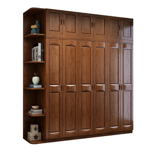 Dazhang Jiaju Modern Chinese Style Solid Wood <b>Wardrobe</b> 3 4 5 6 Door <b>Large</b> Capacity Hinged Door Bedroom Storage Cabinet - Product Image 5