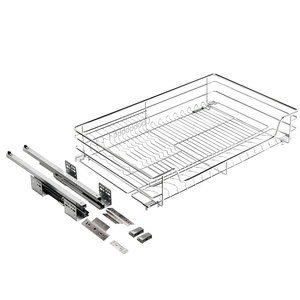 Cestello per cassetti in acciaio inossidabile da cucina, supporto per cestello portaoggetti estraibile nel mobile, <span class=keywords><strong>scolapiatti</strong></span> - Product Image 1