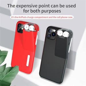 Funda de teléfono móvil con cargador TPU y PC, 2 en 1, para <span class=keywords><strong>airpods</strong></span>, caja de para auriculares, funda para iphone 11 pro - Product Image 6