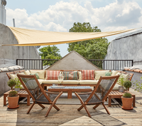 Voile d'ombrage beige anti-UV respirante pour jardin, terrasse, piscine