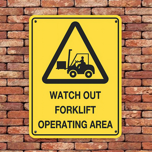 M Señal DE SEGURIDAD reflectante, carretilla elevadora con cuidado, material de aluminio y metal de 12 "x 18", resistente al agua y al óxido, duradero - Product Image 5