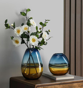 <span class=keywords><strong>Vase</strong></span> en verre moderne à rayures en spirale, Art créatif avec des cols fins et des motifs peints, décoration de la maison - Product Image 6