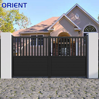 Puerta Corredera Automática Eléctrica de Metal Moderna para Exteriores, de Aluminio, para Entrada Principal de Casa, Jardín, con Diseño de Control Remoto